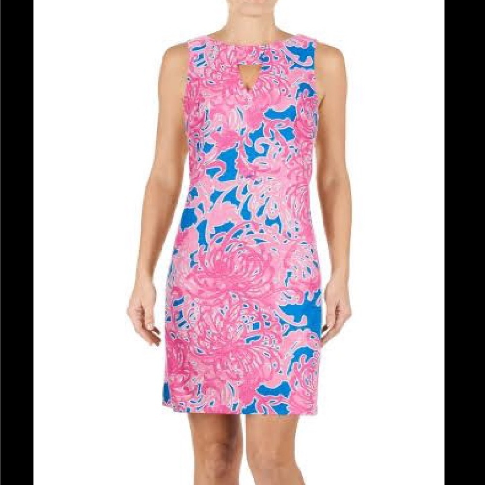 Like New Just Taylor Pink and Blue Sleeveless Dress